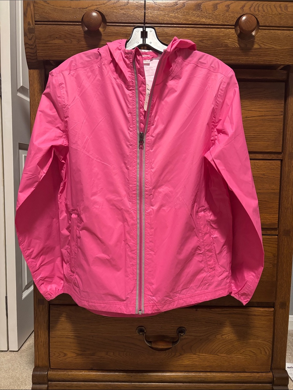 Hanna Andersson Lightweight Hooded Windbreaker Bright Pink HA Size 160 (14)